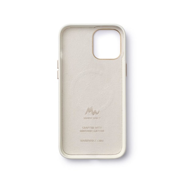 iPhone 12 Pro Max skal/mobilskal i läder/skinn - MagSafe - Marie Wolt White iPhone 12 Pro Max
