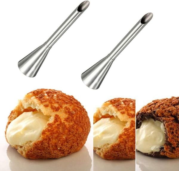 2 stk. Creme Icing Sprøjtedyse Spids Rustfrit Stål Kage Cupcake Dekoration