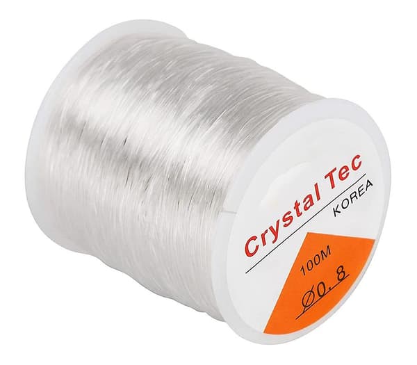0,8 mm transparent elastisk tråd för armbandspärlor halsband (328 fot)