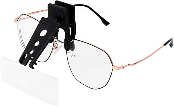 Klippförstorare 1,5X 2,5X 3,5X, 3 utbytbara linser Clip on Eyeglass