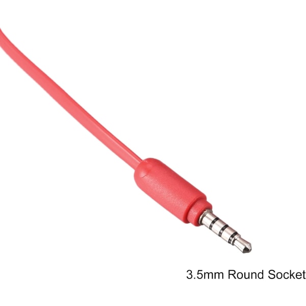3,5 mm retro telefonlur Telefonmottagare för mikrofonhögtalare Slät（röd） Red