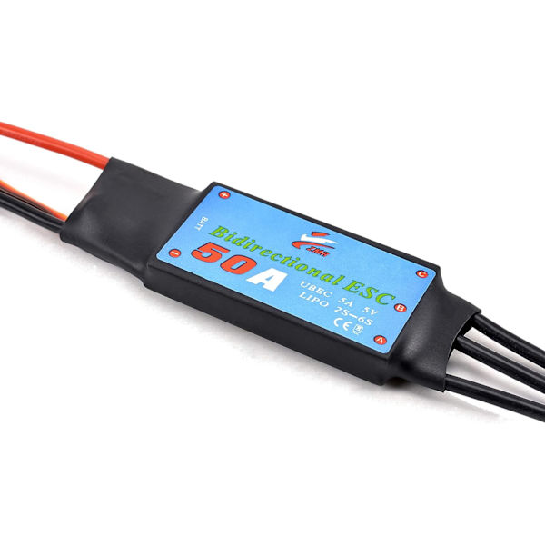 Dubbelriktad 50A borstlös ESC, marin pneumatisk undervattenspropeller 50A