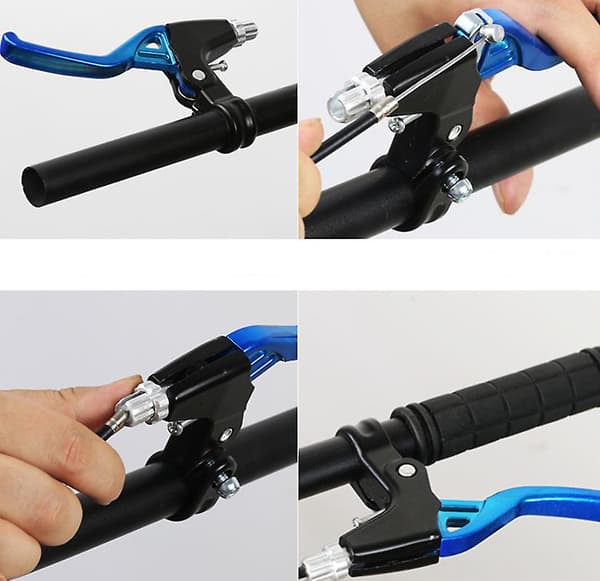1 par cykelbromsspak V-typ aluminiumlegering cykelbromsspak (svart) Black