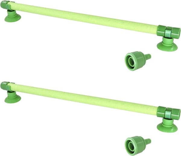 10-tommer Akvarium Boblevæg Luftstenrør, 2 stk. Akvarium Luftbarrør Frigivelsesdiffusorbar (Grøn) green
