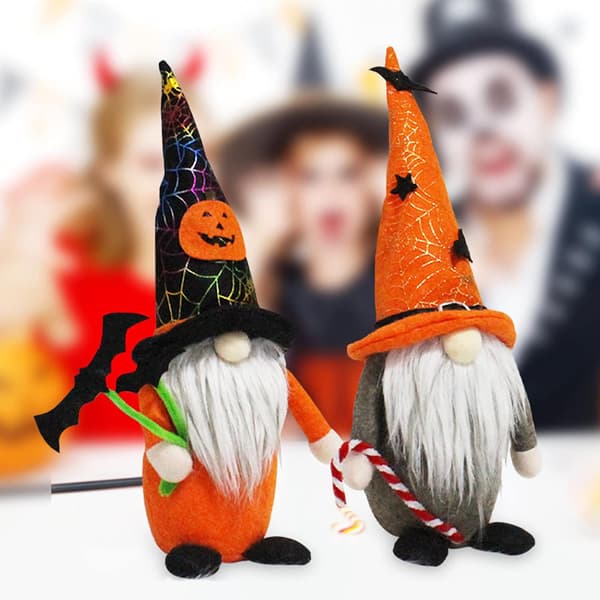 2 st plysch Halloween docka tomtar prydnad dekor fest presenter