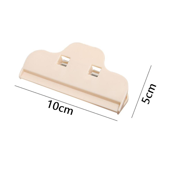 Klämmor för snacks, påsar, mat, för hem, kök, kontor (beige) Beige