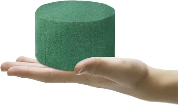 Förpackning med 8 - Våt skum, insticksmossa, kottblomsarrangemangssvamp (8 x 5 cm)