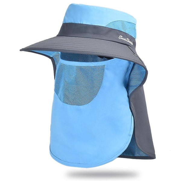 Dam sommarhästsvans solskydd hatt hopfällbar bred brätte Boonie hattar Blue