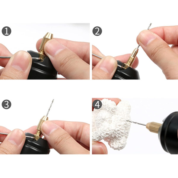 18W Mini sladdlös roterande verktyg Bärbar elektrisk liten mikroborr med 3PC-bitar för träbräda plast