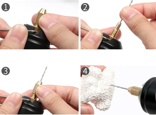 18W Mini Trådløst Roterende Værktøj Bærbar Elektrisk Lille Mikroboremaskine med 3PC Bits til Træplade Plast