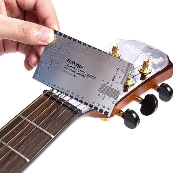 Pro Guitar Tools Gitar Luthier Action Gauge Ruler Kombinasjonsverktøy