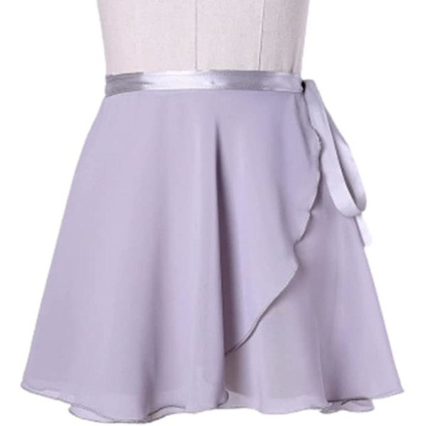 Balett Chiffon Balett Träningsdansklänning Vuxen Dans Träningsklänning (grå,L) grey l