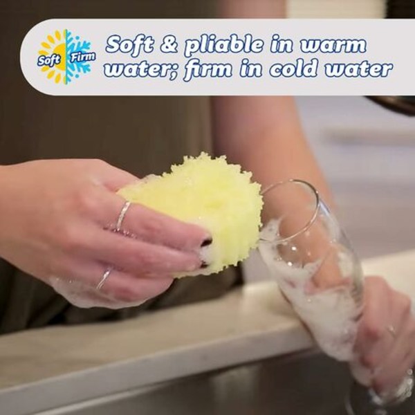 Smiley Magic Cleaner Smiley Imiterar Luffa Sponge Honeycomb Wipe Hem Sponge Kök Diskning Rengöring Bomull Original