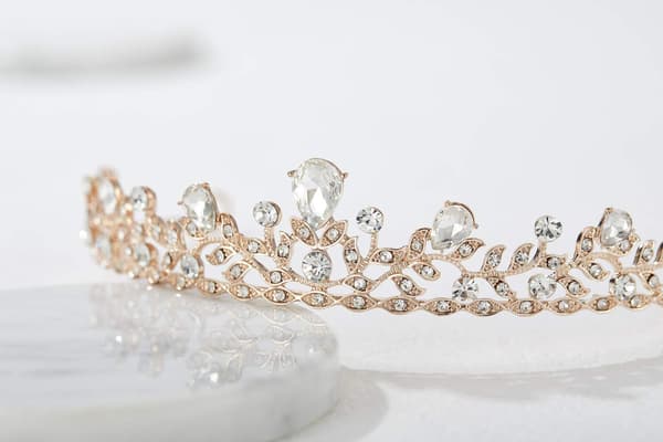 Kristallprinsesskrona Rhinestone Brudkrona Bröllop
