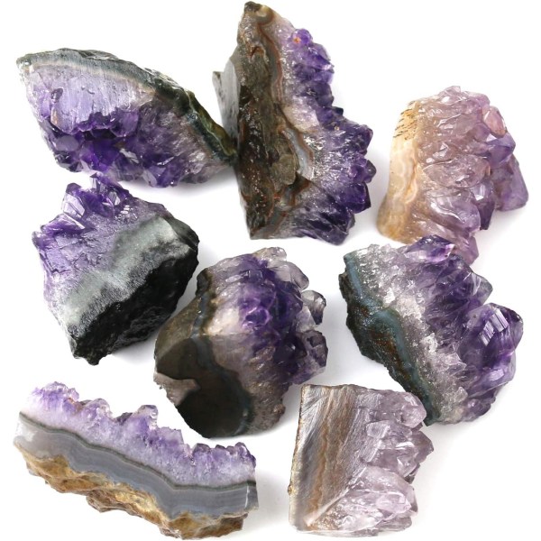 Ametiststen, Naturlig ametist Geodgrottor Kristaller Helande stenar, medelstor
