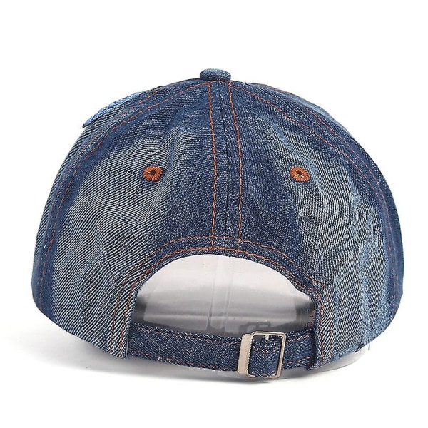 Jeans Baseballkeps Blomma Justerbar Broderad Solhatt Present till Mamma/Damer (Röd) Red