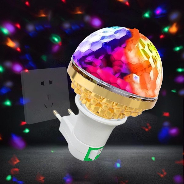 Roterande Magic Ball Light | LED Mood Light för Disco Party | 360° roterande discoljus med fjärrkontroll för fest/jul/bar/klubb/D