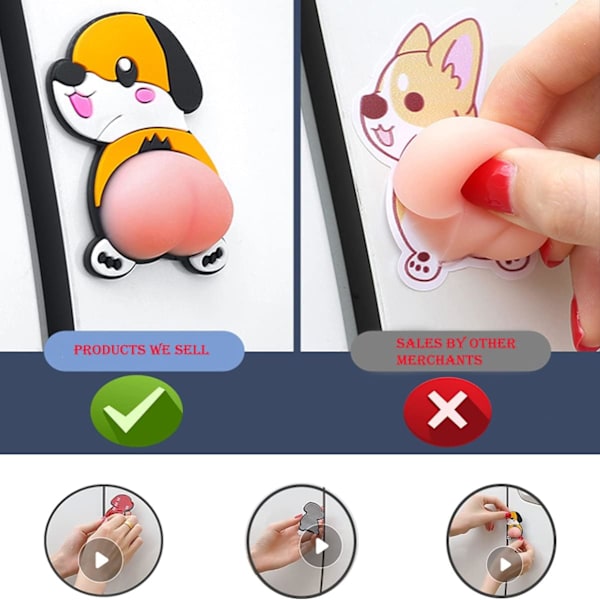 4 st dörrkraschblock anti-bump och anti-scratch kaross universal - roliga bilstickers