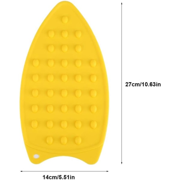 Silikonjärnstödsdyna, multifunktionell varmbeständig matta Bärbar strykbräda för hemresor (gul) yellow