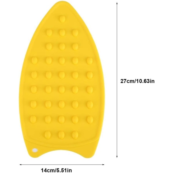 Silikonstrykjärnsunderlägg, Multifunktionell värmebeständig matta, Bärbar strykbräda för hem och resor (Gul) yellow