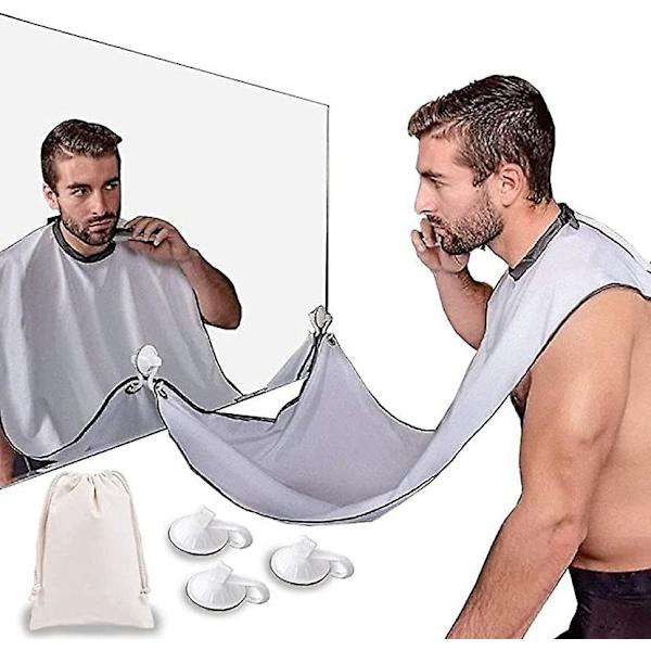 Vattentät rakduk för män, transparent sugkopp (vit) 1 st White