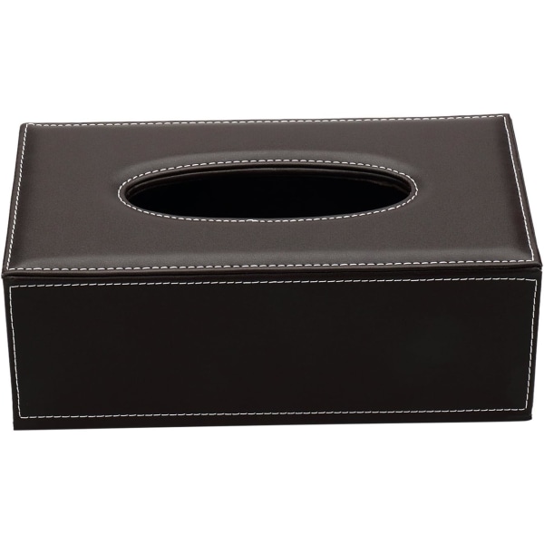 Kosmetisk näsdukslåda i PU-läder, 25,5 x 14 x 9,5 cm (brun) brown
