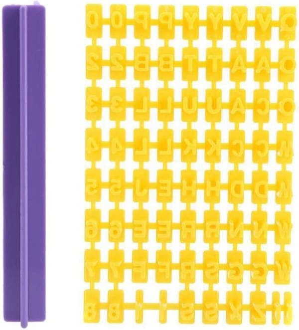1 set kakstämplar, DIY-bakningskakform, nummeralfabetsstämplar