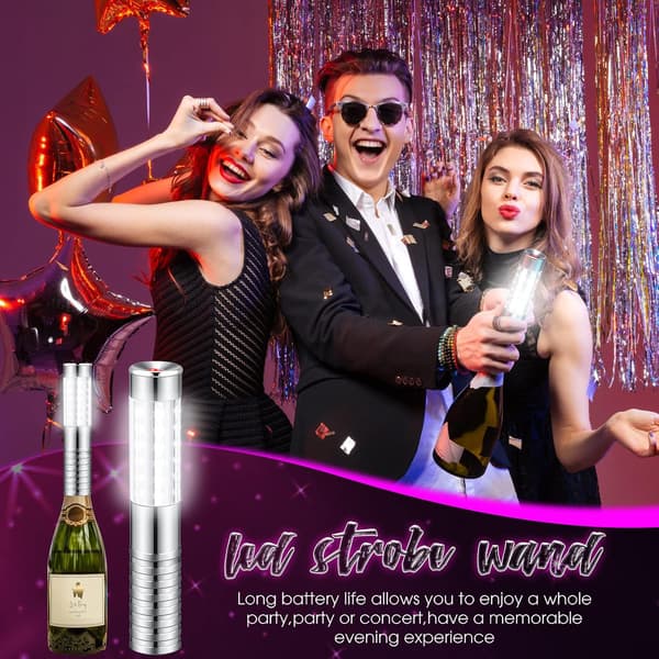 3 sæt LED Strobe Baton Light Bar Genopladelige LED Flaskeservice Lys Genanvendelige LED Champagne