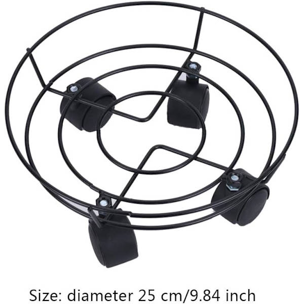 30 cm växtkruka runda hjul, Caddy trädgårdsplatta metallstativ, växt Caddy hjul planter blomkruka