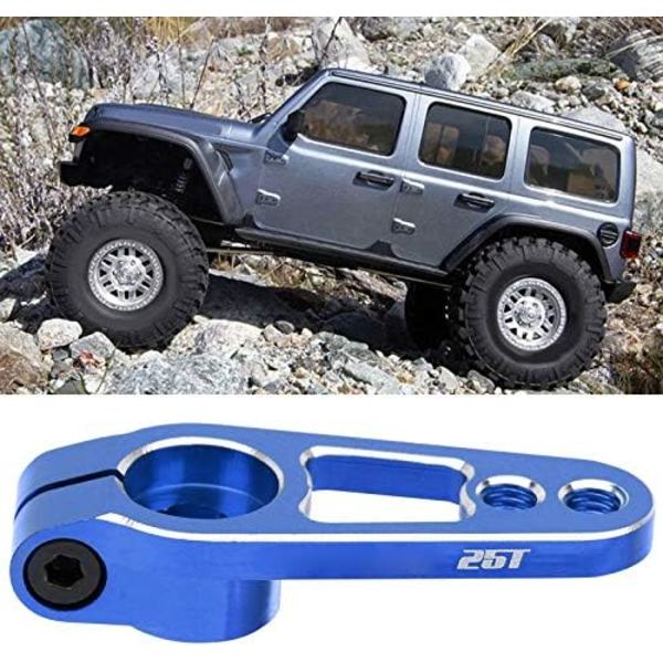 RC Servo Arm, 25T Styrväxel Arm för 1/8 1/10 RC Bil Uppgradering Ersättningstillbehör (blå) Blue