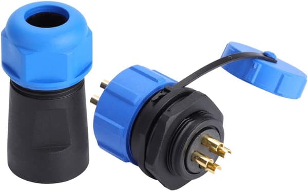 SP21- Luftfartspluggkontakt IP68 Vanntett Kobling Panelmontering (4-pin), Elektrisk Tilbehør color 1