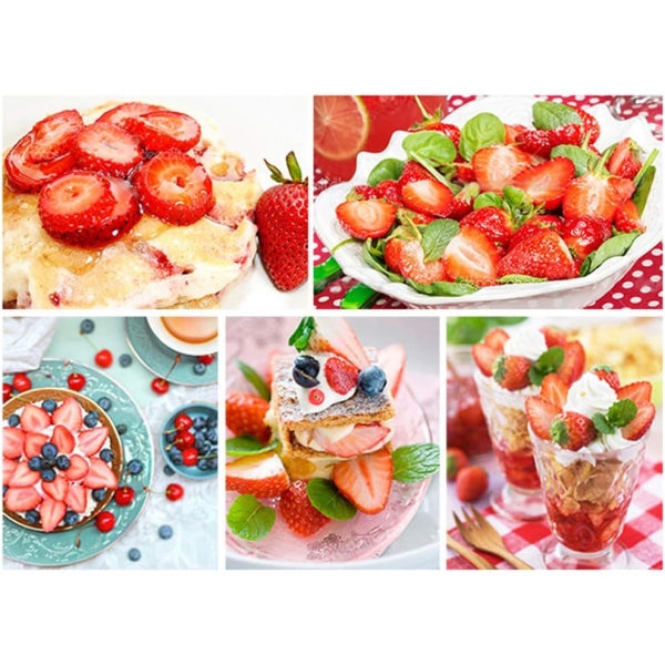 1-pack köksmini jordgubbsskärare, rostfritt stål kakfruktskärare