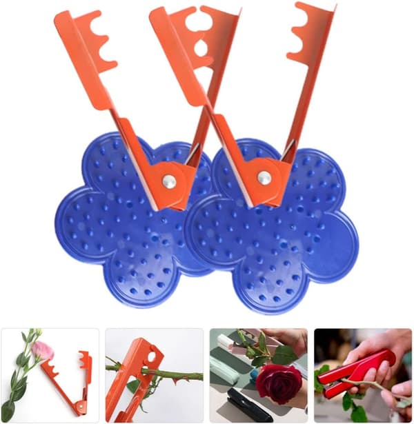 4 deler rosetornerfjerner-sett, tornerfjerner, rosetang, blomsterbeskjæringsverktøy