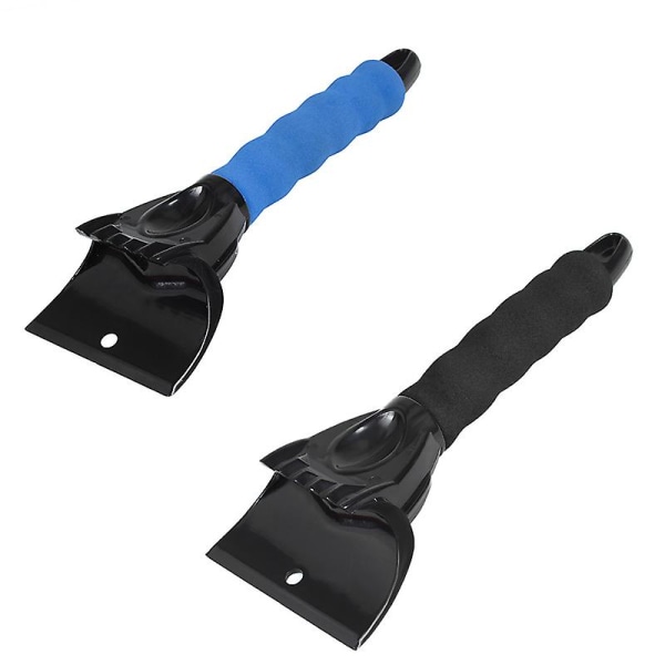 Bilglas snöskyffelverktyg med mjukt skumhandtag (svart + blå) 2 stycken Black + Blue