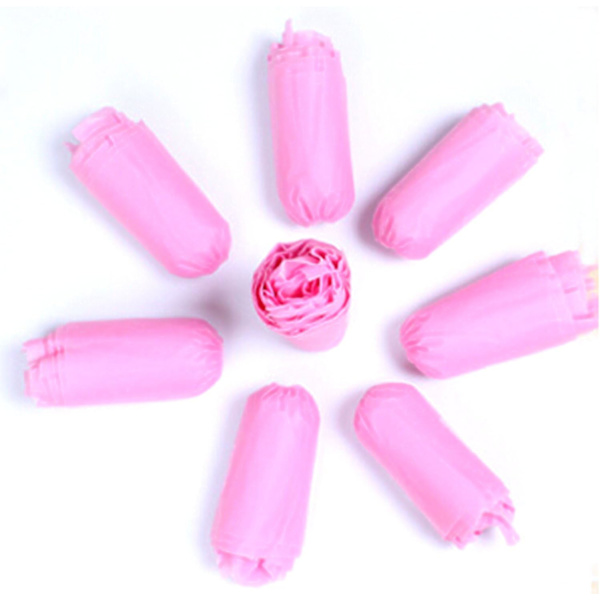 100 st engångsöverskor i non-woven-tyg, andningsbara, dammtäta, halkfria (rosa) Pink