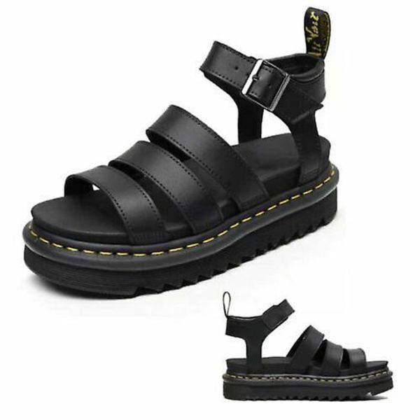 Kvinnors Chunky Sandaler Tjock Sula Strappy Block Flatforms Skor Sommar（Storlek：38） 38