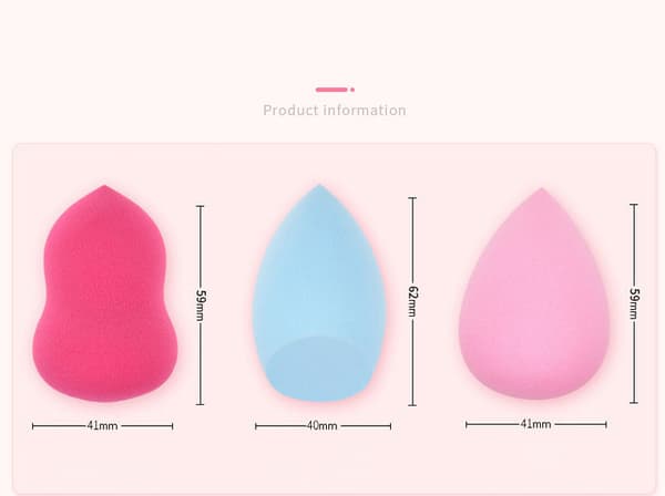 4 stk. Makeup Svamp Beauty Blender Sæt - Makeup Svampe Til Foundation Blender Purple