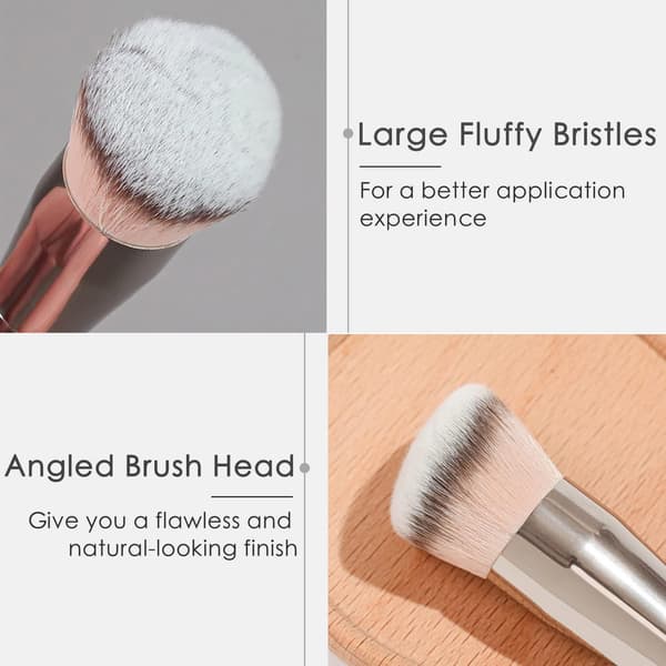 2-pak foundationbørste og concealerbørste makeupbørster til makeup, pudder, blush