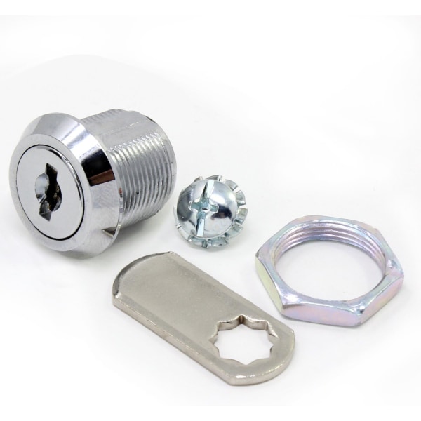 Säkerhetsbrevlådelås Rostfritt stål Skåplås Kamlås med Samma 16 mm, Silver