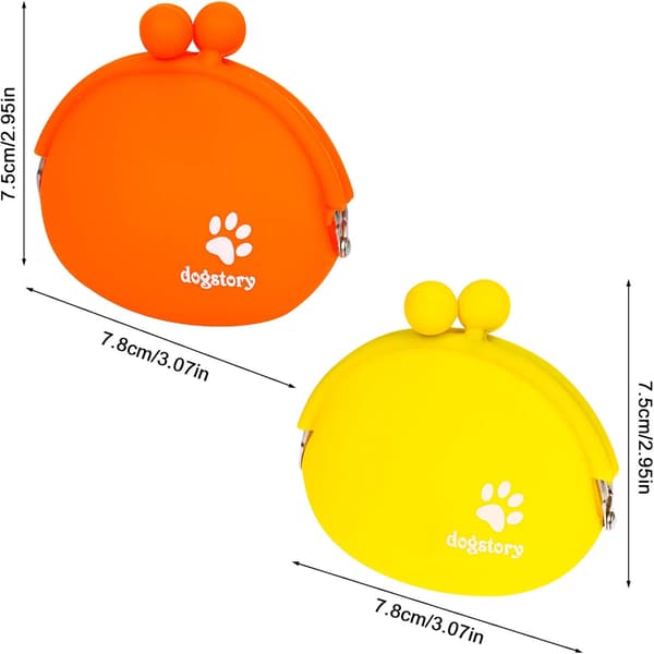 Kæledyr Silikone Godbidspose Bærbar Hundegodbidspose Halvlukket Åbning (Gul + Orange)