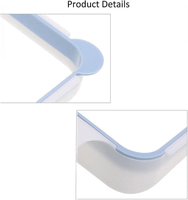 2 stk. søppelstativ, søppelposeholder for kjøkkenskap, bakluke (blå) Blue