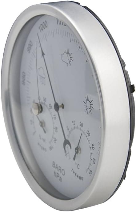 Urskive Barometer med Termometer Hygrometer Vejrstation Barometrisk Trykmåler