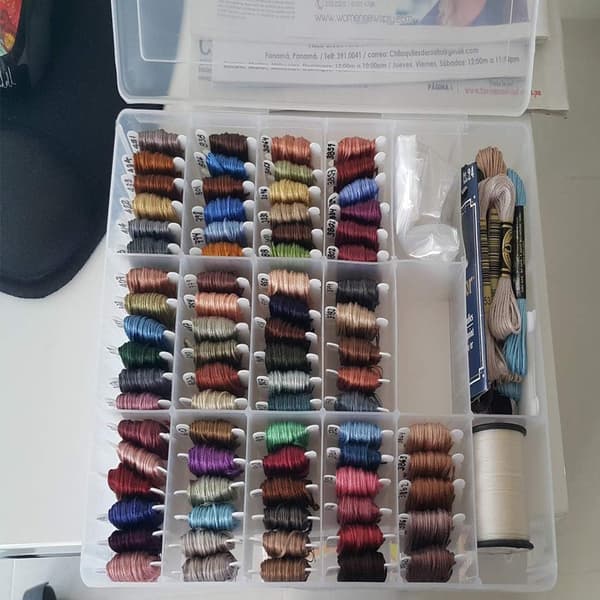 Hvite Plast Trådspoler for Broderi, Korssting, Garnorganisering