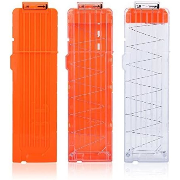 18-pils magasin för leksakspistol (transparent/ogenomskinlig) (orange)