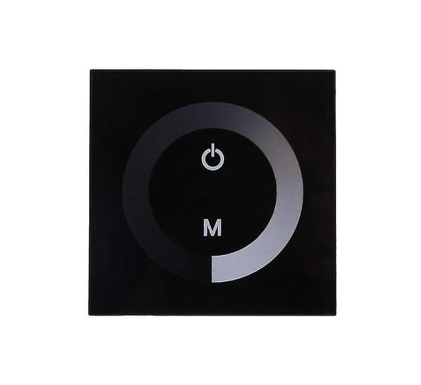 12V-24V Vægmonteret Panel Touch Skærm Controller LED Strip Lysdæmper (sort) black