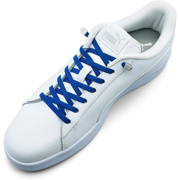 Elastiska snören 4 stycken för 2 par skor med lätt att dra åt utan bindning - blå Blue