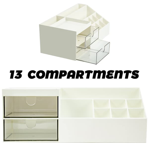 Makeup-arrangör med en låda (2 lådor)