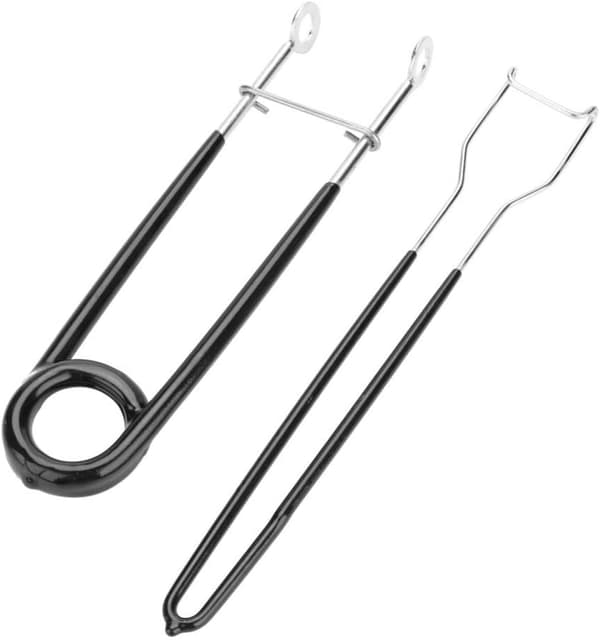 Fiskemundåbner og krogfjerner i rustfrit stål, 2 stk.
