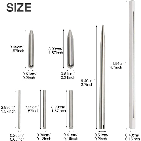 7PCS DIY hållbar cylindrisk böjningsassisterad multifunktionsmetallkit