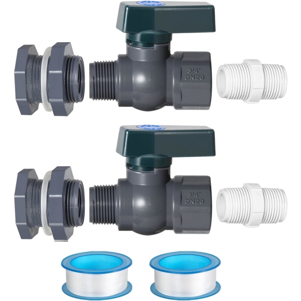 2-pack regnfatstappsats-vattenfat PVC trädgårdsavledningssats med skottkopplingsslang kranadapter